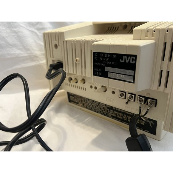 Vintage  JVC 3040 Solid State Portable TV Television Retro Very Good Condition - Picture 3 of 5